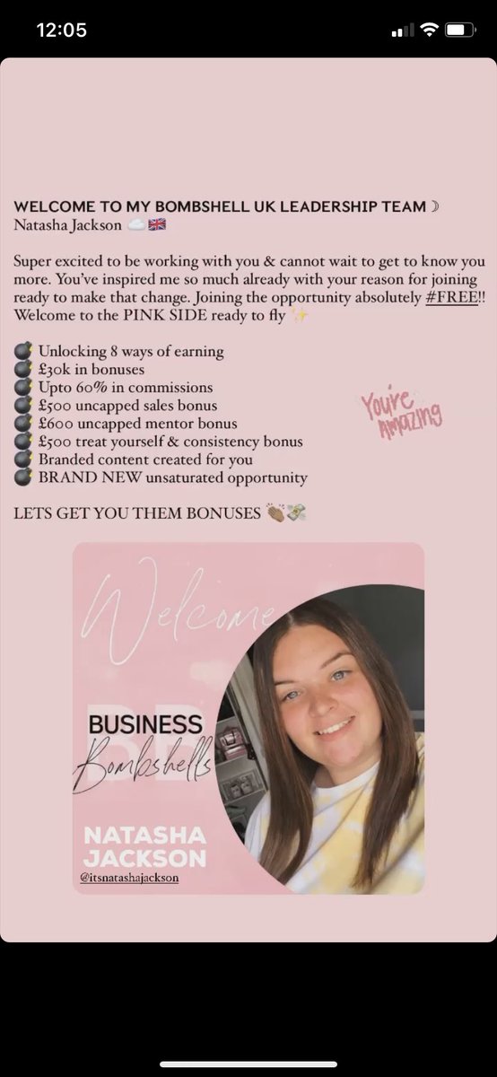 inatashajackson's tweet photo. About to start 2021 with a bang! 💣 🐚 

I’ve been given the opportunity to start with a BRAND NEW company that’s not even launched yet!

This is a BRAND NEW company launching in the UK &amp; AUS &amp; EU soon . . . I can’t wait to show you all the amazing products! 

#BUSINESSBOMBSHELLS https://t.co/q7s962dQTD