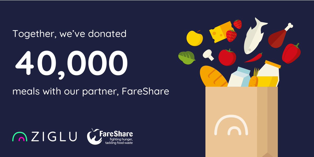 ZigluMoney's tweet photo. A huge thank you to our community! π π
Together, we've donated 40,000 meals to those in need, through our partnership with @FareShareUK.
#endchildpoverty #PowerPink #nochildgoeshungry #ChallengePoverty #fintech #makelunch #finance https://t.co/cnEMXqMpjV