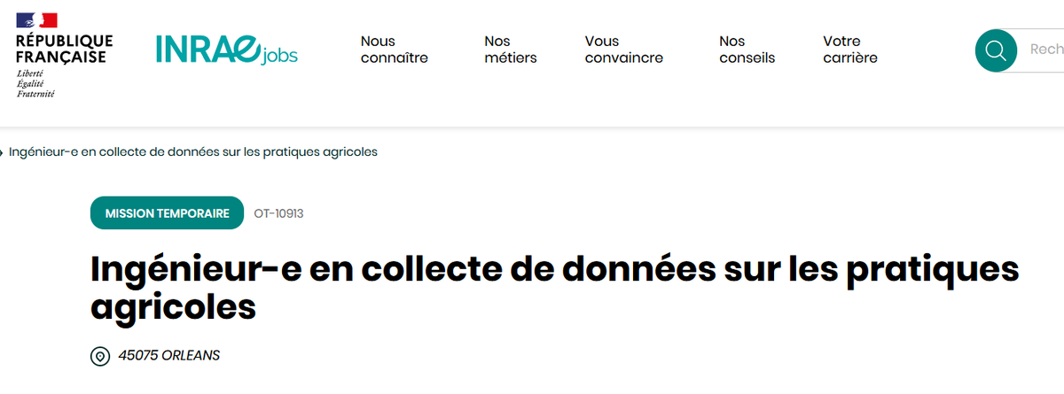 InfoEtSols's tweet photo. #Emploi @InfosolOrleans recrute : un-e CDD de niveau ingénieur d’étude pour améliorer la collecte des données de pratiques agricoles du #RMQS. Ce poste, d’une durée d’un an (renouvelable) est à pourvoir à partir du mois d’avril 2021.
https://t.co/Lt7hAfATWD https://t.co/IaVKtuO3yl