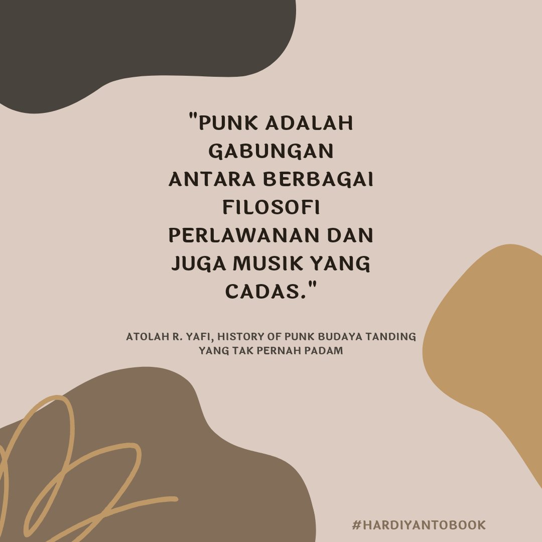 HardiyantoBook's tweet photo. Tak bisa dipungkiri, pengaruh punk pada budaya pop maupun keseharian kita tak bisa dianggap sebelah mata.

#ayobacabuku
History of Punk | Atolah R. Yafi | Rp 59.000 
Kamu bisa dpt artikel jurnal internasional Scopus GRATISS!!

Info &amp; Order
WA: 081392991927
@HardiyantoBook https://t.co/Xghve4ObZj