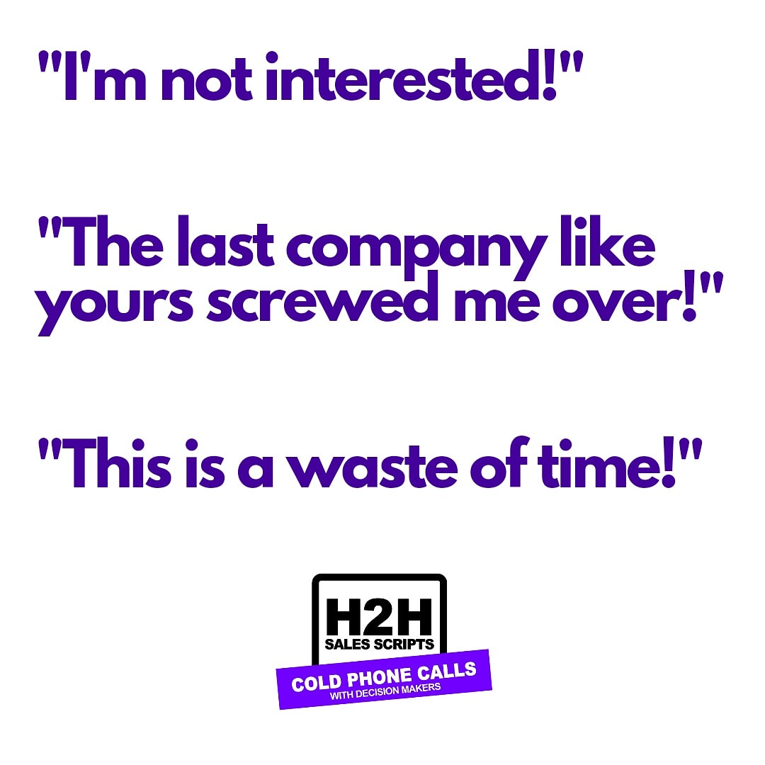 h2hsalesscripts's tweet photo. What do you do when a prospect yells at you on the phone when cold calling them? 
.
.
What do you say to take that energy, turn it around to generate interest, and setup next steps?
.
.
Is it possible?
.
#coldcallscripts #salestraining #salesdevelopment #prospecting #coldcalling https://t.co/ZqFguyQl74