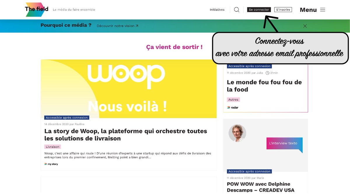 Chez The field, nous voulons valoriser les initiatives collectives de notre écosystème. Découvrez votre nouveau média du Faire Ensemble et connectez-vous pour découvrir tous ses contenus  : thefield.team.