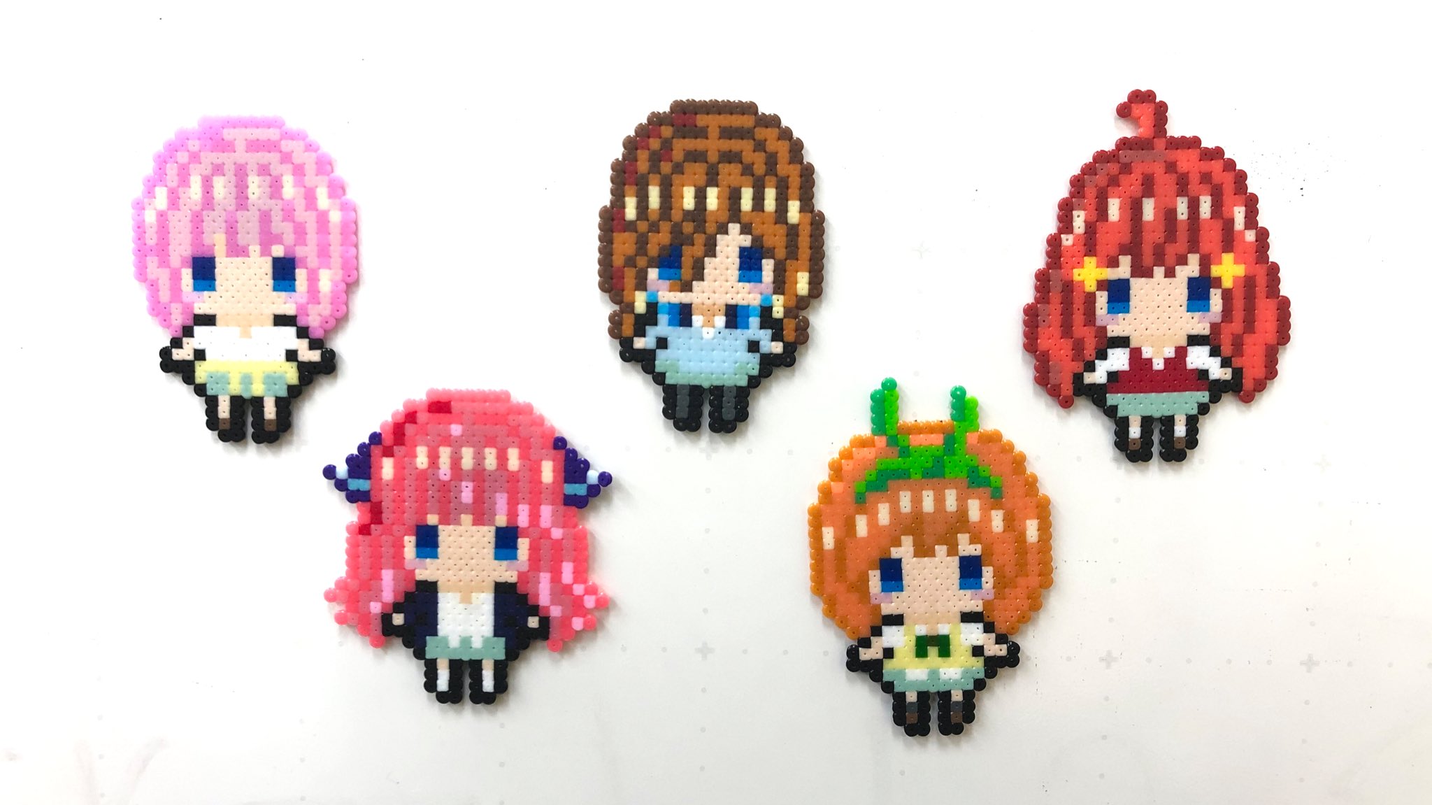 ゆかた アニメ２期に間に合 わなかった かわいい 五等分の花嫁 アイロンビーズ ミニフューズビーズ ドット絵 T Co R7dvfuj227 Twitter