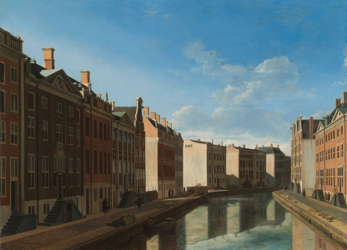 rijksmuseum's tweet photo. Can you imagine Amsterdam without its famous canals? 🚣 The city’s ring of canals were dug in phases in the 17th century. In these paintings we see the Herengracht under construction. This section of the canal became the domain of the very richest. 👑

🖼️ https://t.co/JUZJiSLP0z https://t.co/b0yeGzfNsD
