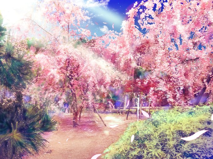 桜の庭のtwitterイラスト検索結果