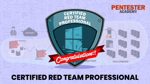 SecurityTube's tweet image. Congratulations to @passthehashed for clearing our Certified Red Team Professional exam! #ADLab #CRTP #PentesterAcademy cc @nikhil_mitt bit.ly/2AXXbM2
