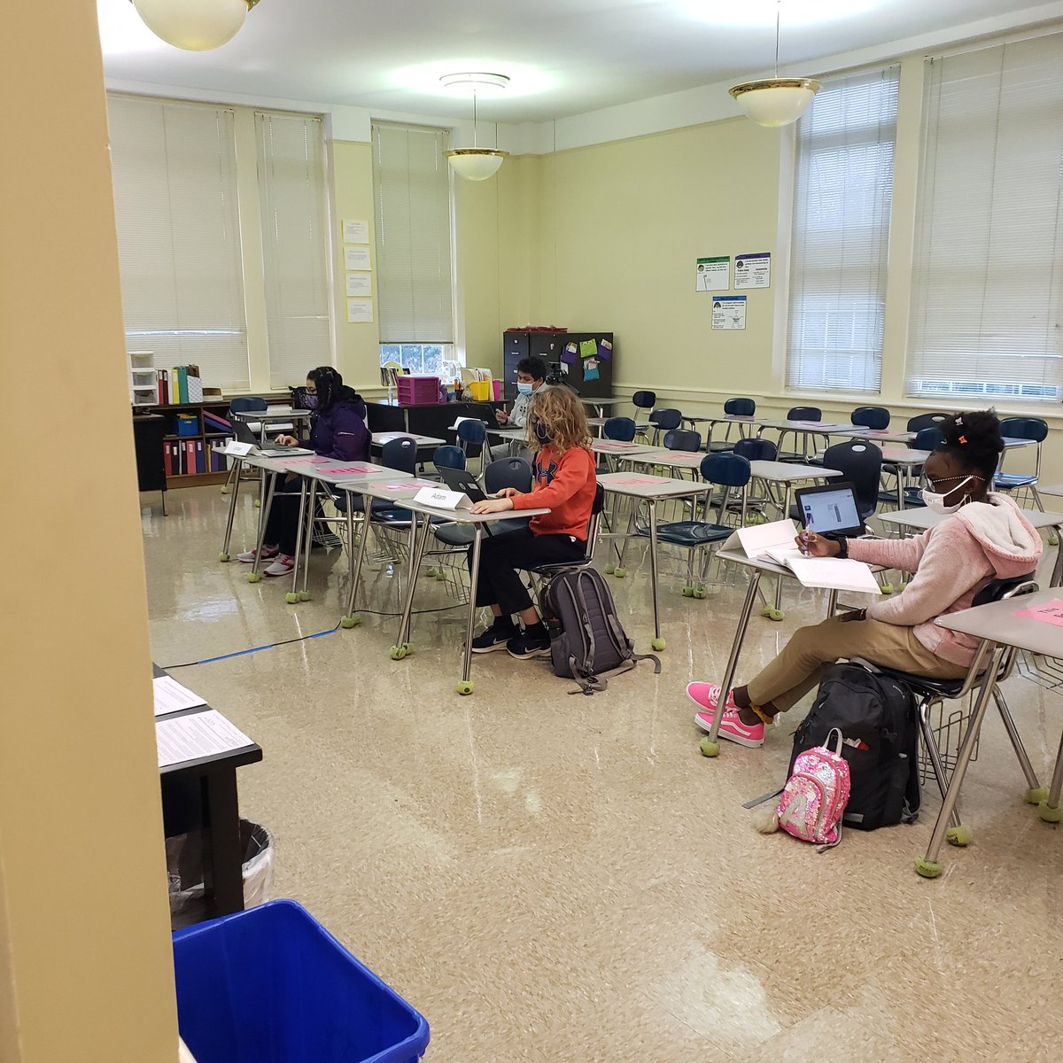 WileyMS's tweet photo. We are so excited about having kids back in the building! Cohort 2 of 6th grade got off to a great start!
#WileySTEAM #strong #babysteps https://t.co/KJwz59R64A