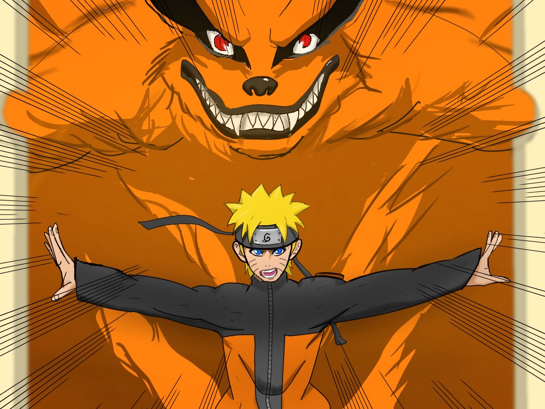 歩 Ayumi ナルトと九喇嘛書きました イラスト 模写 Ibispaintx 3作品目 5日目 Naruto うずまきナルト 九喇嘛 行くぜ九喇嘛ァ T Co Xj081mntzo Twitter