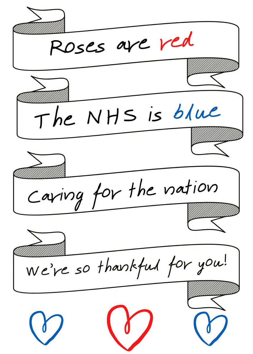 My One Minute Brief of the Day entry. We love you NHS!: 
Valentine's-style posters/cards for @LoveYourNHS and @thortful #NHSValentines