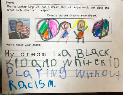 We can all learn a lot from Kindergartners.  My heart is full. 
#MLK #diversity #kindness #love <a href="/DonSturz/">Don Sturz</a> <a href="/ValleyStreamWLB/">William L. Buck School</a> <a href="/jamie83417037/">Jamie Brunjes MacMillan</a> <a href="/KerriPieper/">Kerri Pieper</a>