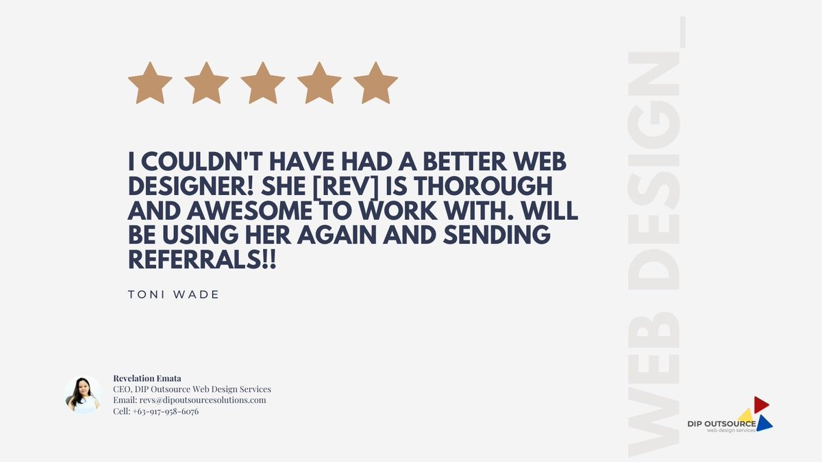 DIPOutsourcePH's tweet photo. Quality is our very top priority. Our thorough approach on our projects makes us stand out among others.

Referrals... let them come! 🙌🎉

#feedback #webdesign #uiuxdesign #webdesign #webdevelopment #webdesignph #webdesignphilippines #webdevph https://t.co/RskRGAQ9LQ