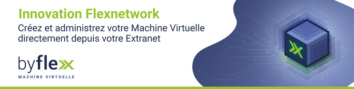 flexnetwork's tweet photo. [INNOVATION] #Flexnetwork lance l'hébergement de Machines Virtuelles sur ses infrastructures. En toute simplicité, créez votre #VM en quelques clics depuis votre interface Flexnetwork pour héberger vos #solutions de #communication. 
#hébergement #machinevirtuelle #VM #telecom https://t.co/wyoZR5GlKt