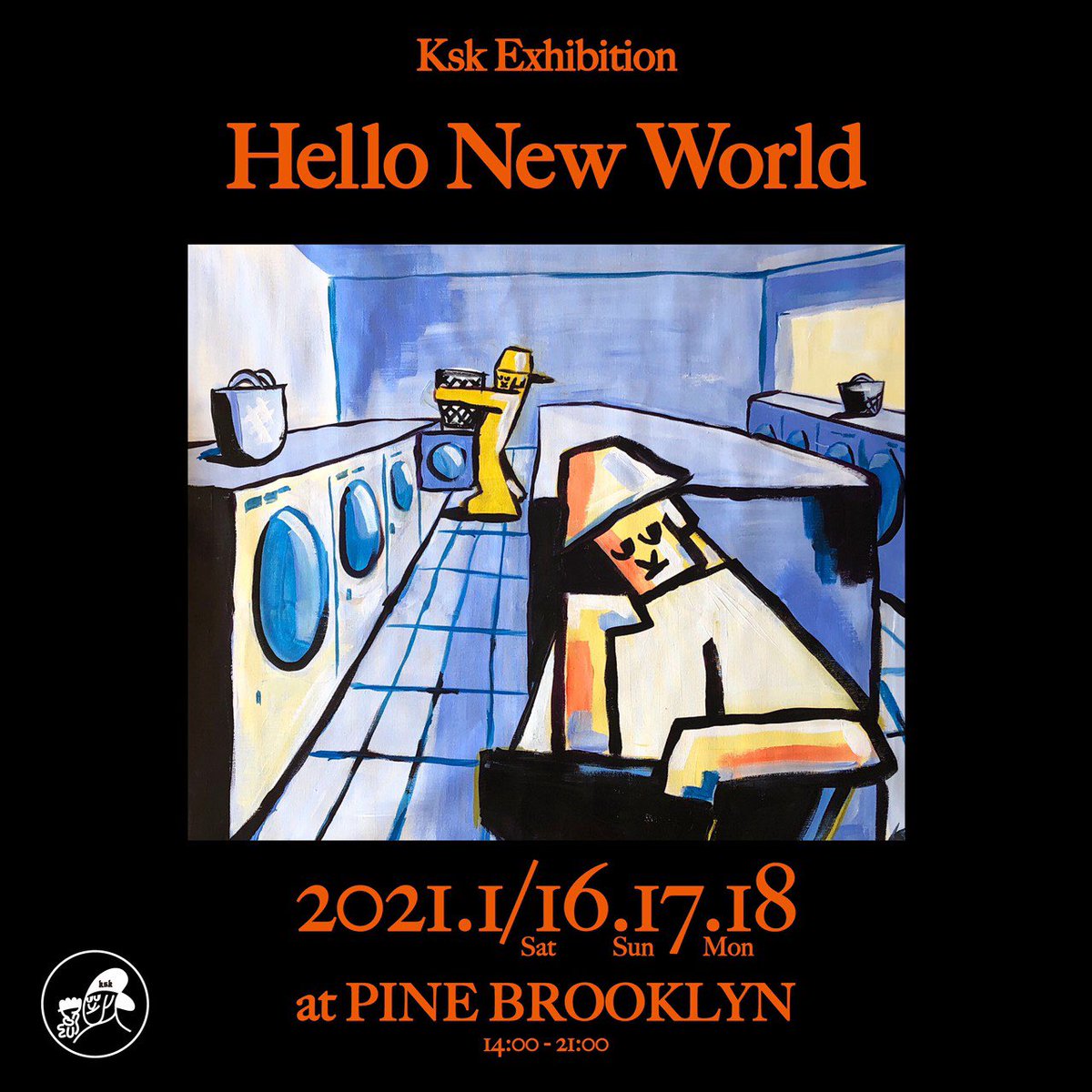MOSTWANTEDJPN's tweet photo. @kskmaltitype 
が2021.1/16,17,18の３日間 @pinebrooklyn にて個展開催決定！
1/16には14:00-20:00のパーティーも開催！感染予防対策万全で、お越し下さい^_^

※緊急事態宣言により時間変更しております。ご注意ください🙇‍♂️

#hellonewworld 
#art https://t.co/nyH5QGqYoq