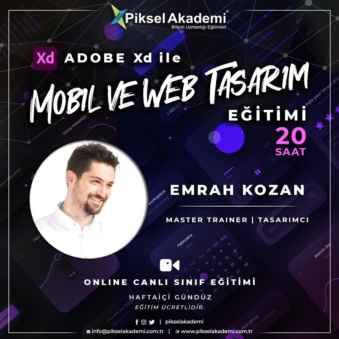 pikselakademi's tweet photo. Piksel Akademi Bilişim Uzmanlığı Eğitimleri Online Canlı Sınıf Teknolojisi ile Devam Ediyor!
Master Trainer, Tasarımcı ve Piksel Akademi CEO Sn. Emrah Kozan tecrübesi ile öğretici ve eğlenceli bir eğitim deneyimine hazır olun!
Telefon: 0242 243 44 40
WhatsApp: 0552 425 58 00 https://t.co/5qAOihsgG3
