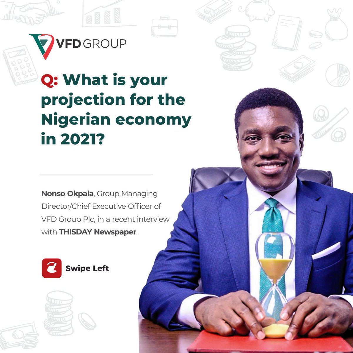VFDGroup's tweet photo. Following the Group's recent announcement to raise N13.5billion from its investing public, Nonso Okpala, @NonsoMOkpala, Group Managing Director/Chief Executive Officer at VFD Group sat with ThisDay Newspaper to share the firm's plans for the new year.
#vfdgroupplc https://t.co/2GkM1lrEzL