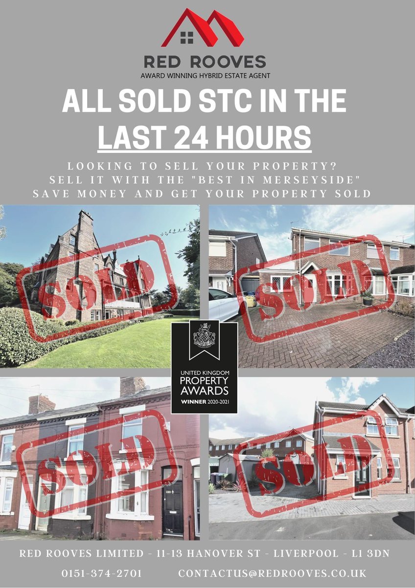 RedRooves's tweet image. 😁😁 4 Extremely Happy Customers in the Last 24 Hours 😁😁

Looking to Sell?
Is your property struggling to sell?

Call one of our team today to discuss what Red Rooves can do to help you get your property sold. Our advice is completely free of charge. 01513742702