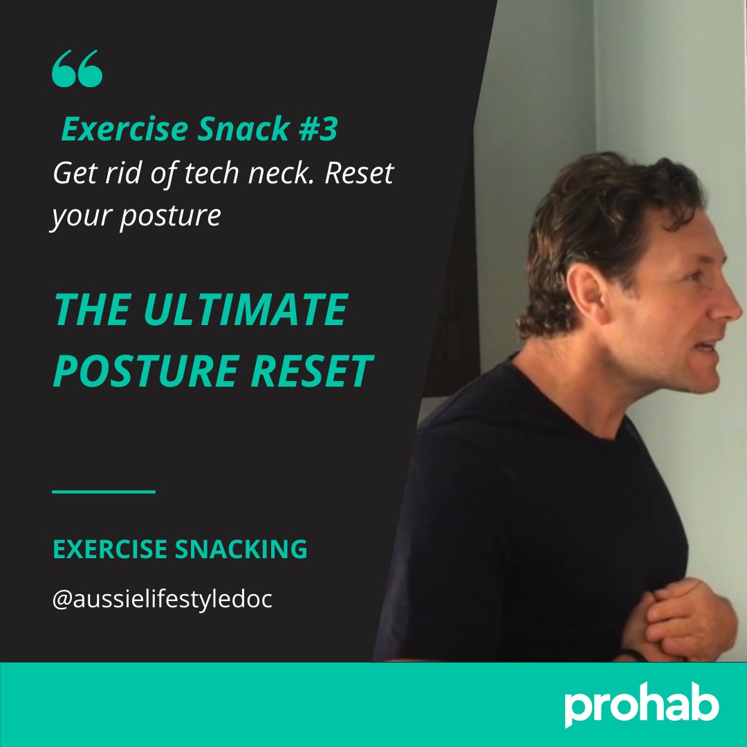 ProhabHealth's tweet photo. Exercise Snack for your Tech Neck - https://t.co/mHQb1PSyuu https://t.co/uX8527pO8L