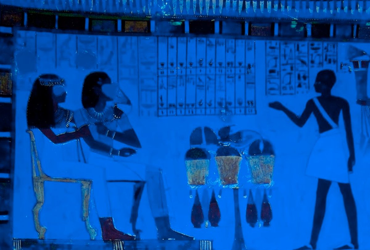 googlearts's tweet photo. To successfully research this ancient culture, effective preservation methods are extremely important. Egyptologists must find new ways to examine and document artifacts without needing to come into direct contact with them.
Can you #GuessWhy this tomb is blue? https://t.co/KWjBF4fwKz