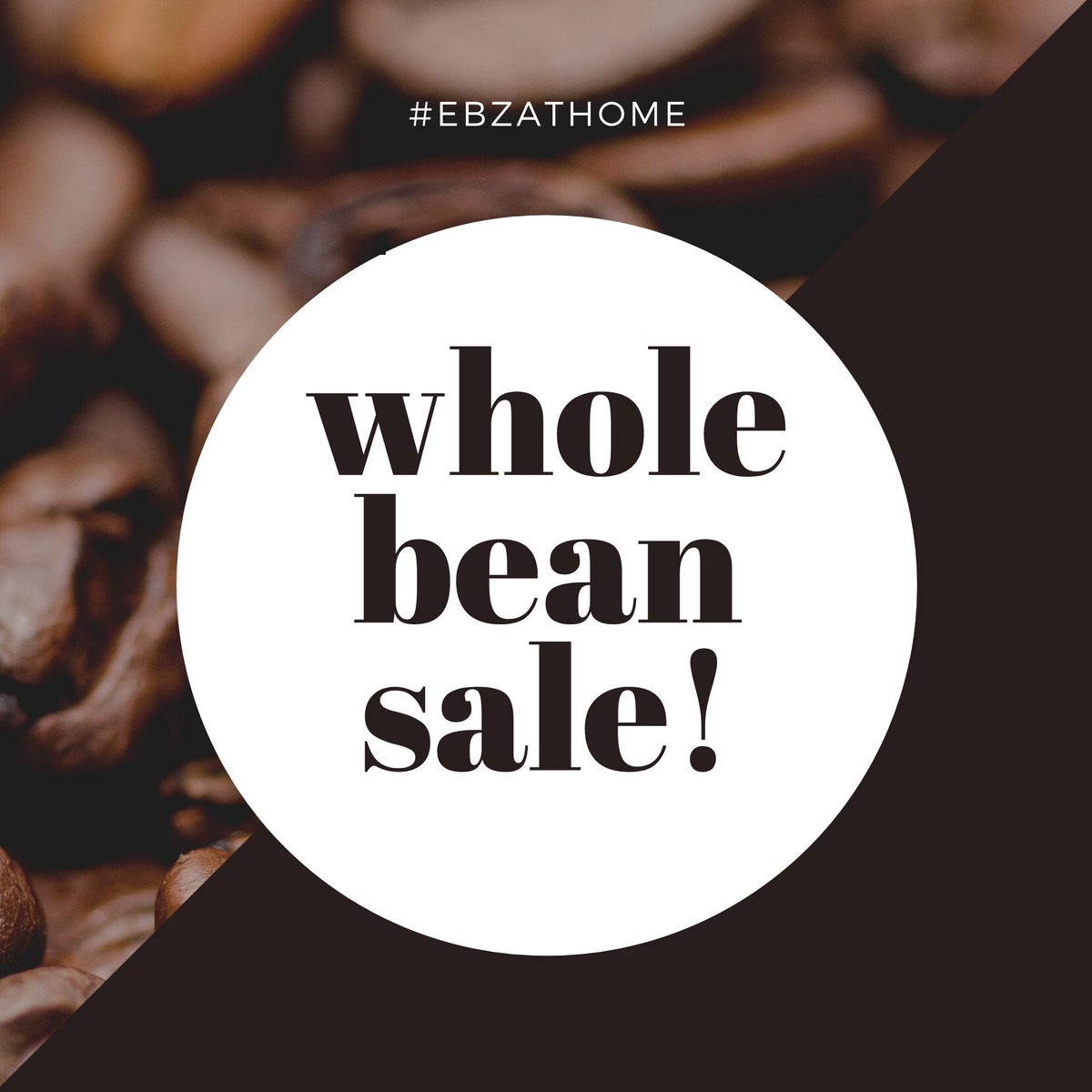 IN SHOP &amp; ONLINE: Take home 2 bags of coffee and get your 3rd at 50% off from 1/14-1/29. Now staying at home really has perks! We love seeing the unique ways each of you are enjoying Ebz so tag us and add the #EbzAtHome hashtag with your posts!