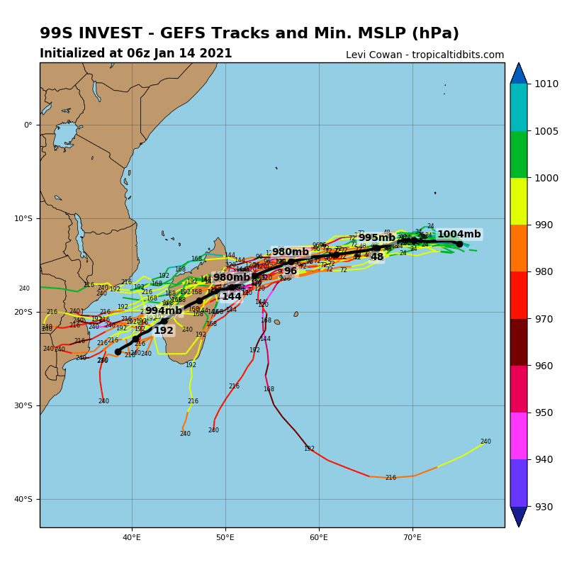 WatchHurricane's tweet photo. Latest Information On #Invest99S -
As of 9:15 AM ET
Location: 13.59°S 73.57°E
Maximum Winds: 30 mph
Minimum Central Pressure: 1004 mb
Latest Satellite, and Model Run -
#Tropics #HurricaneWatchTeam #Hurricane #Weather https://t.co/6CC44rF3Ze