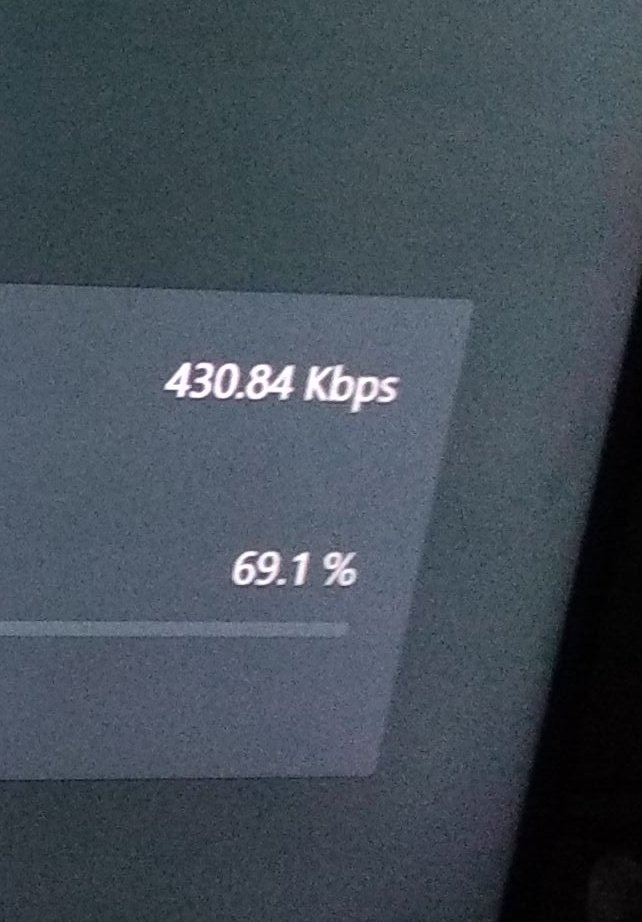 jimxelgames's tweet photo. ¡Increíble! 712.32mb en más de 1 hora 🤣 @izzi_mx a la velocidad de 430.84Kbps así no se puede ver ni #Youtube
Internet de calidad @IFT_MX @Profeco
Ping siempre inestable y muy alto,no hay flujo continuo y estable.
.
#IZZI #IzziMX #IFTcdmx #Profeco #InternetCDMX #cdmx #Fortnite https://t.co/kslC1f5JRw