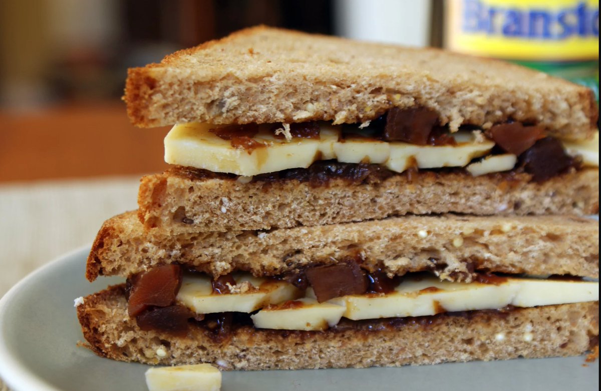 adrianmckinty's tweet photo. .@StephenAtHome has a new version of the Proust Questionnaire on Late Show

Q 2 is what is the best sandwich? 

I've thought a lot about this

IMHO:

1 the humble CHEESE &amp; PICKLE
2 PASTRAMI on RYE (from Katz's)
3 CHICKEN BANH MI
4 SHRIMP PO' BOY 
5 a CHIP BUTTIE

over to you: https://t.co/ancrgFxDXX