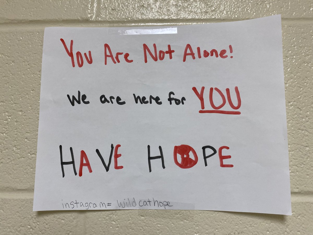 SLSDNiehaus's tweet photo. Great job @wildcathope Dealing Hope! The posters in the hallways are great!
@HopeSquads @SLSDLindley @SLSDmcbee @wildcatsofhhs https://t.co/nE3Y8bHWDq