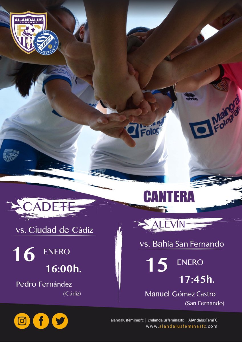 XerezFemFC's tweet photo. CANTERA

Por fin llega el debut de nuestras cadetes el sábado frente al C.D. Ciudad de Cádiz , antes el equipo de las querubines, el alevin se enfrenta el viernes al Escuela Bahía San Fernando CD 

#SomosCantera
#OrgulloAlAndalus https://t.co/d5HbKU5EFZ
