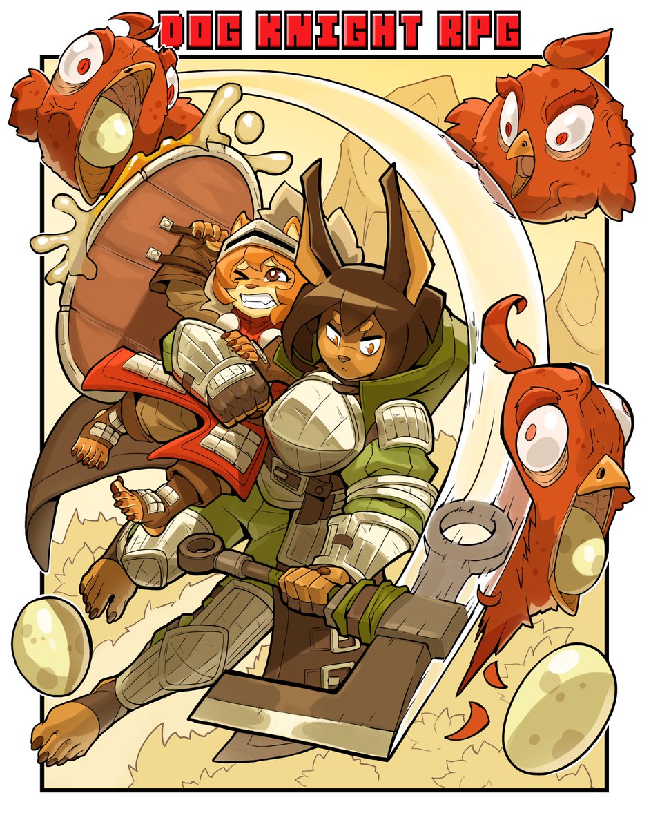 Dog Knight RPG? Rory VS Aggressive Avia」CeeHaz 👹 COMMISSIONS CLOSEDのイラスト