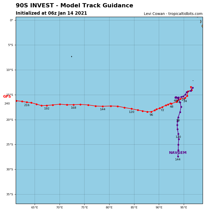 WatchHurricane's tweet photo. Latest Information On #TS90S / #Invest90S -
As of 9:20 AM ET
Location: 13.9°S 96.01°E
Maximum Winds: 40 mph
Minimum Central Pressure: 997 mb
Latest Satellite, and Model Run -
#Tropics #HurricaneWatchTeam #Hurricane #Weather https://t.co/fYskd1PTN9