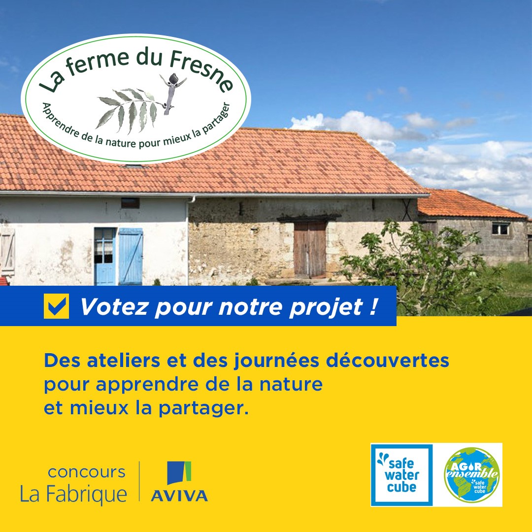 Safewatercube's tweet photo. 🌲Soutenez notre nouveau projet !
🍀Votez pour la ferme du Fresne !
Notre projet a été sélectionné pour le concours de la #LaFabriqueAviva ! Aidez nous en le soutenant.  
👉Info &amp; vote : https://t.co/1AdsL4w7t2 https://t.co/Zgae2HwFW3