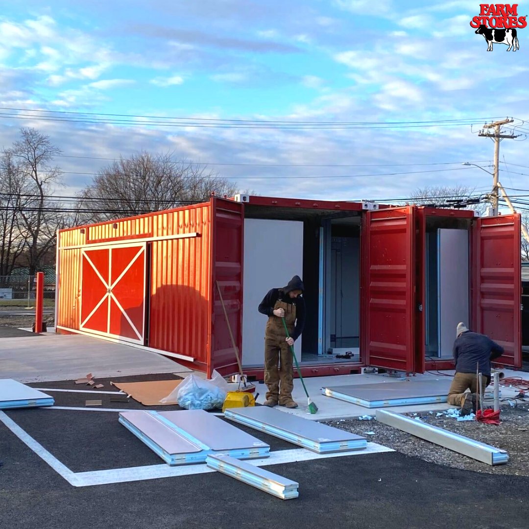 Containers have been delivered! We are very excited to be opening soon in Wappingers Falls, NY! 🐄 #farmstores #franchise #drivethru #grocery #newyork