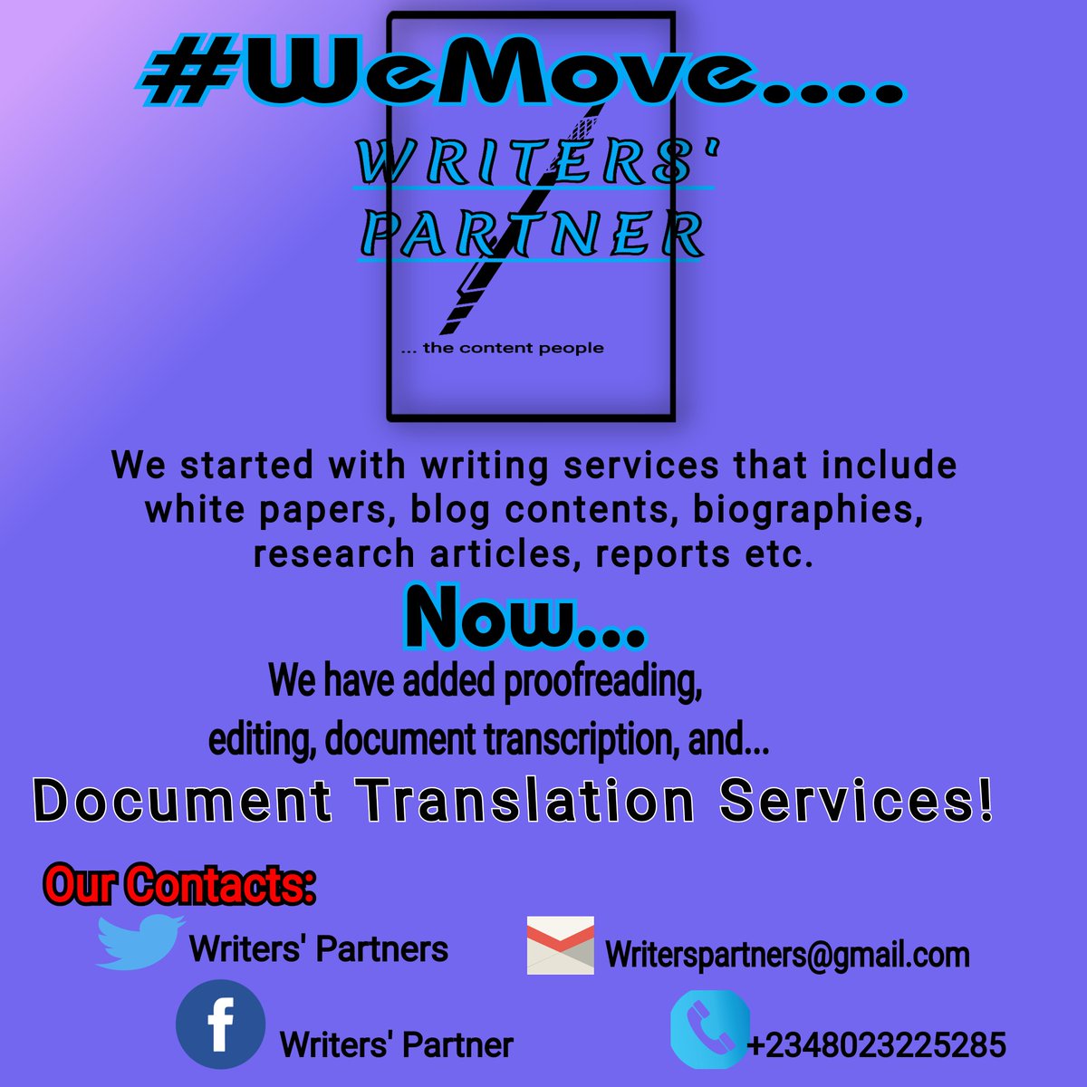 WriterPartner's tweet image. 