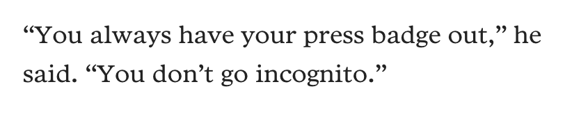 While covering protests, rallies and riots,  @MrOlmos does not dress to blend it with participants. He wears khakis and a dress shirt in boring colors. He has Kevlar, a helmet, safety glasses, and a gas mask if he needs one. And always his press pass.