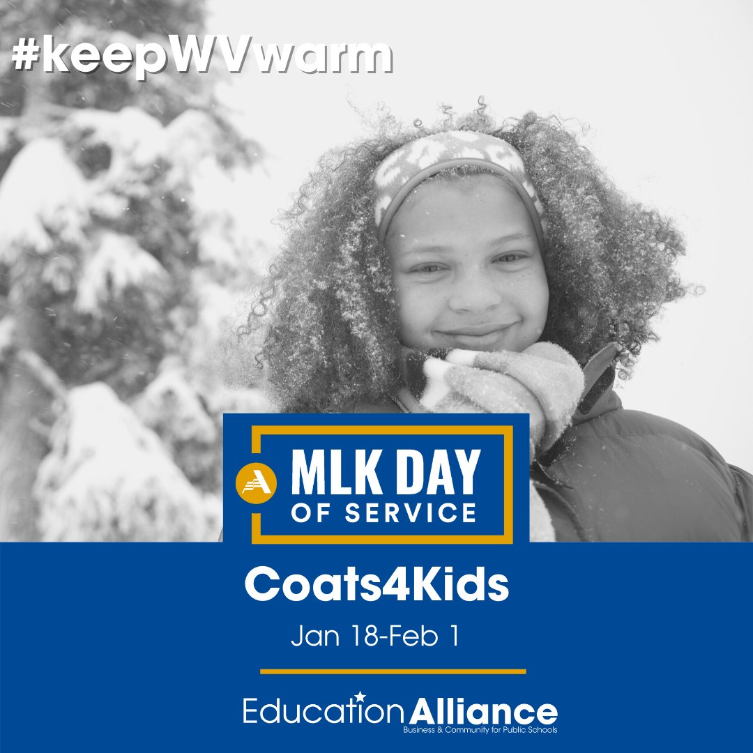 😊❤ In honor of #MLKDay @AmeriCorps #volunteers with the Education Alliance are collecting Coats4Kids. The goal is to collect 400 articles of winter clothing for West Virginia children. ❄️To learn how to donate visit: educationalliance.org/coats4kids/