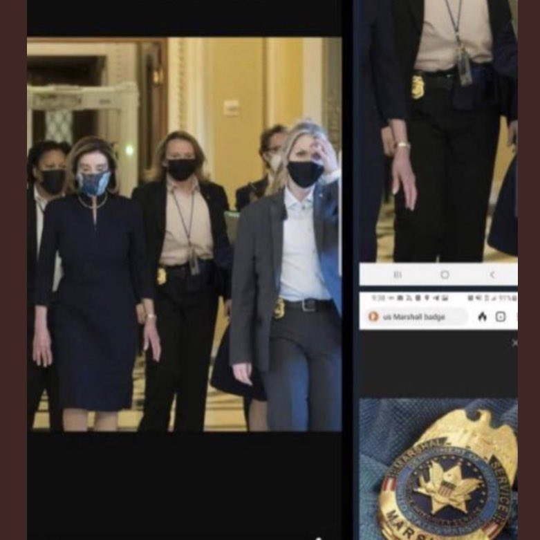 When Pelosi showed up to speak the other day after being gone for two days, was this an escort or arrest?I also found what appears to be normal security detail. #Salty #Trollin