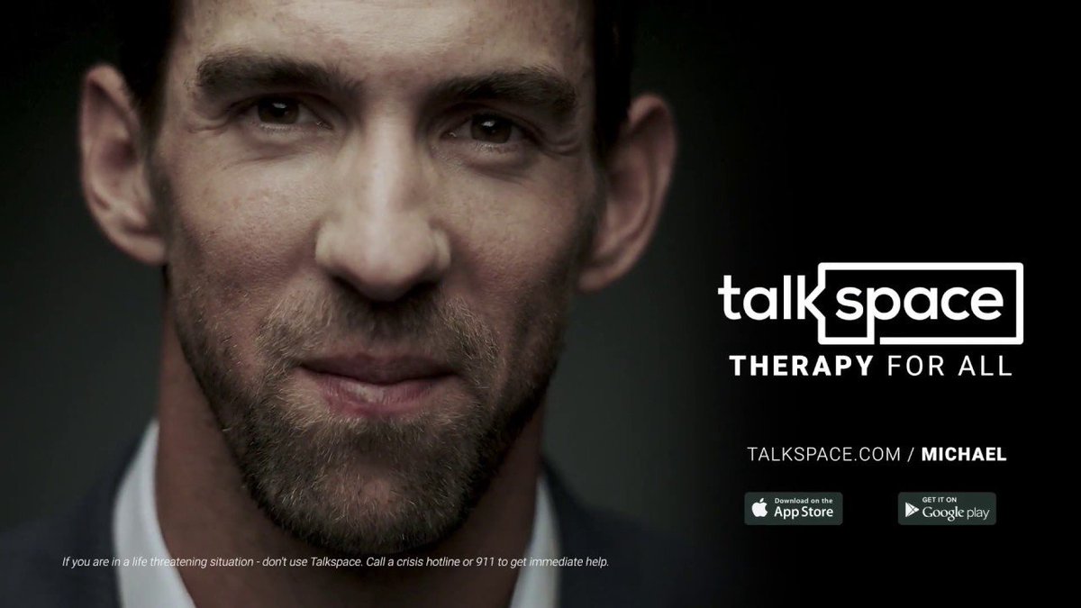 Talkspace  $HEC has world-class ambassadors and advocates such as Olympic swimmer Michael Phelps and Demi Lovato.