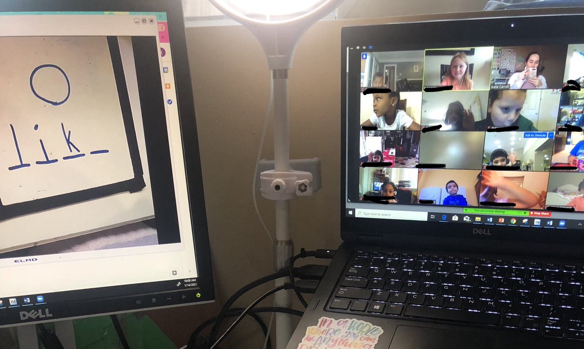 Today we played “hangman” (I drew a cat instead) to practice our snap words. Ss loved this! They are even more excited to be able to play it when we are back in person soon! #wb2020 #wbinthecloud #roosevelt2020