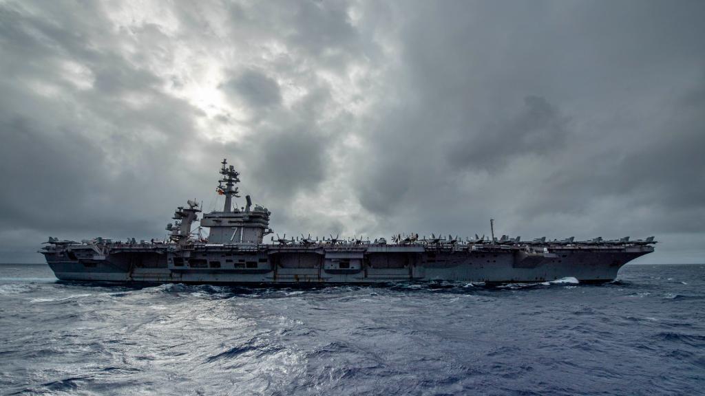 Sea power 🌊 💪 #Sailors aboard #USSJohnFinn (DDG 113) watch as the ship approaches the #USSTheodoreRoosevelt (CVN 71). John Finn, part of the Theodore Roosevelt Carrier Strike Group, is on a scheduled deployment to the U.S. 7th Fleet area of operations.