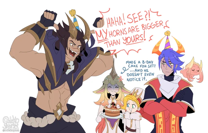Sett's Birthday. Phel got a skin. And Kayn without one. Everything is balanced as it should be.

Funny how the guy I hated on the release became one of the most favorite characters in league

#LeagueOfLegends #Sett #Kayn #Soraka #Aphelios #Zoe #ArtofLegends 