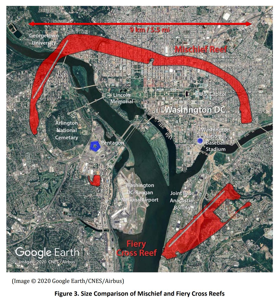 (2/) First, we need to make a distinction between China's massive reclamation campaign and the minor reclamation activities of other claimants. China is the only claimant that has built artificial islands the size of Washington DC.