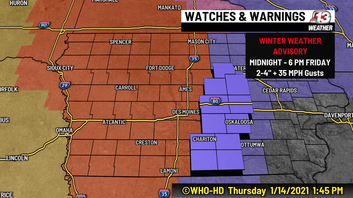 ((THREAD)) If you haven't heard yet, there is a Blizzard Warning for those along and west of I-35. Sadly we're not talking about ice cream here, so listen up!
