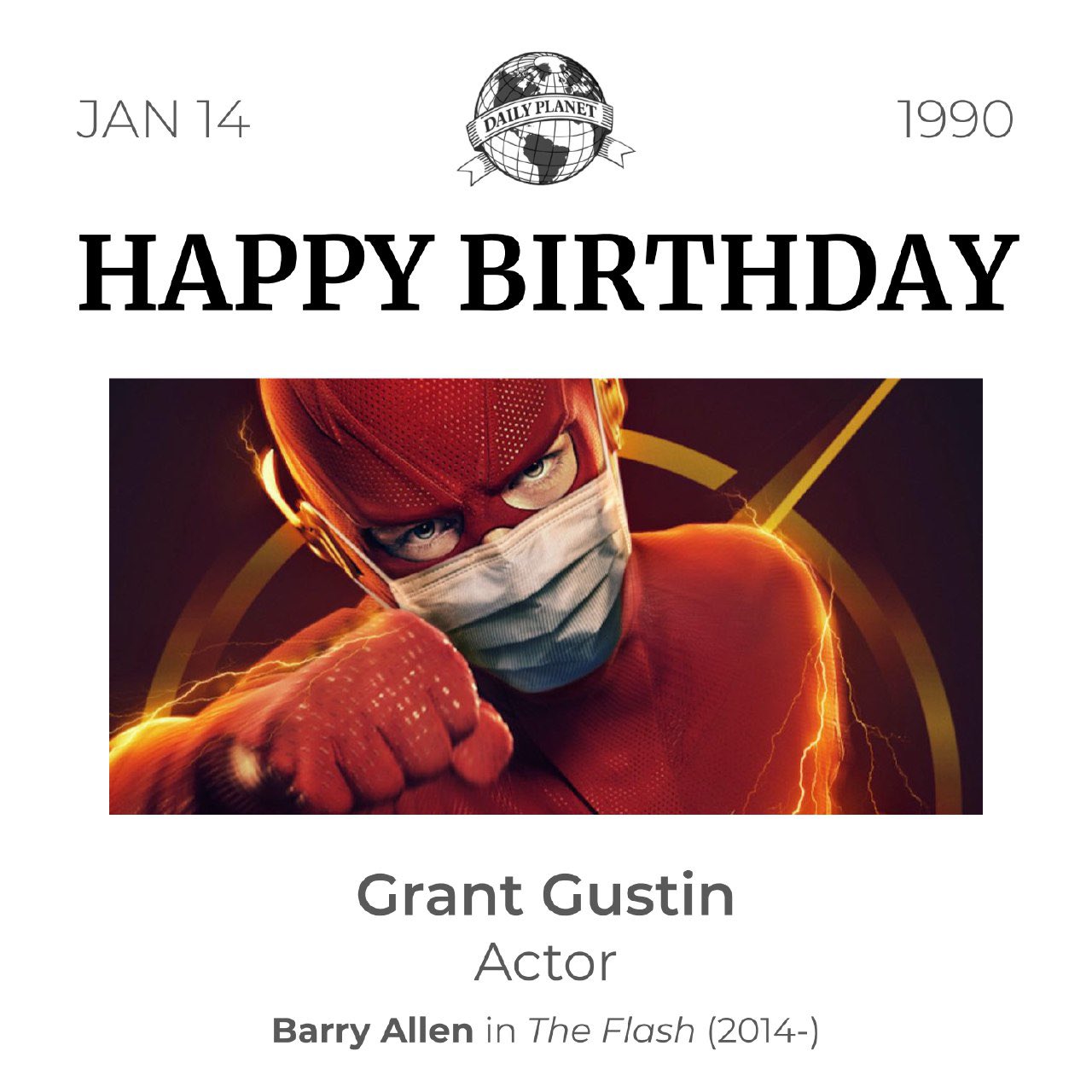 Happy birthday to actor (Barry Allen himself), Grant Gustin!  