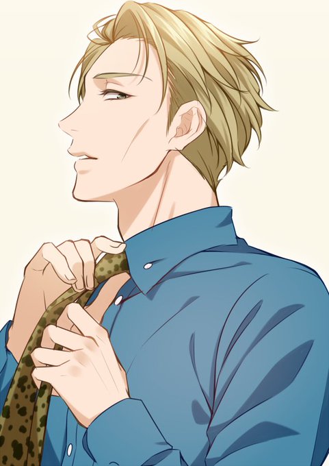 「adjusting necktie leopard print」 illustration images(Latest)