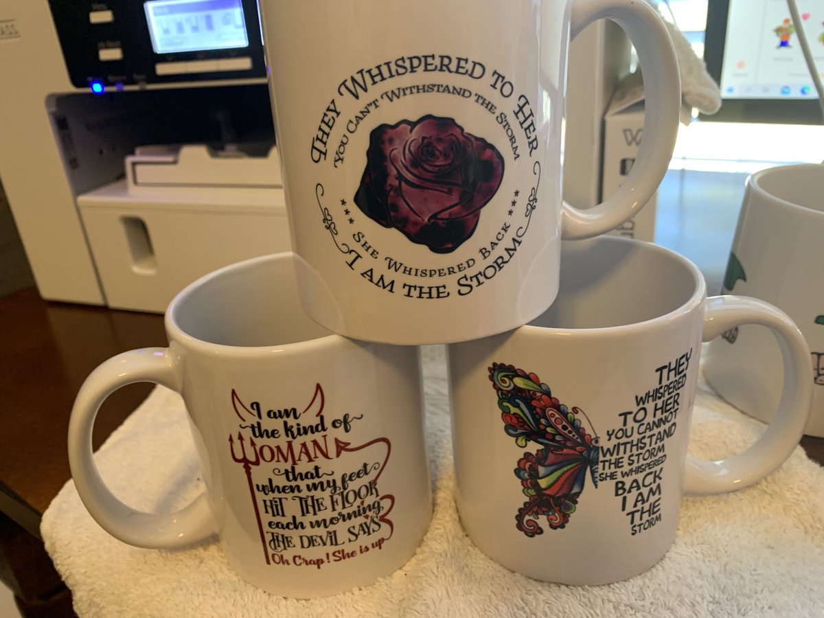 My new addition to my craft business is making mugs and shirts by sublimation. Any photo or any picture a lot of fun to make just a few here