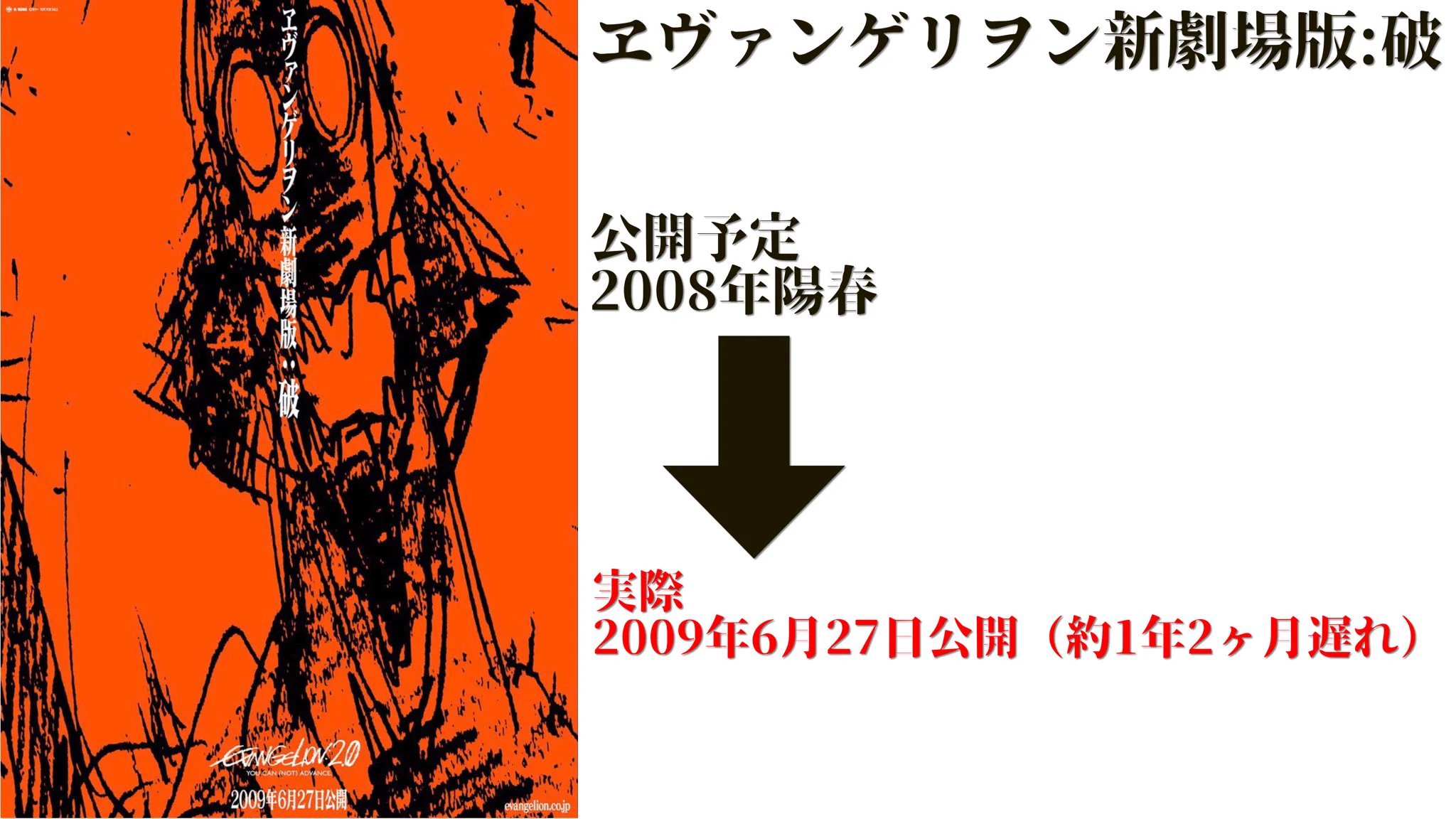 むしろ予定通り？劇場版エヴァは予定通りに公開されたことがないwww