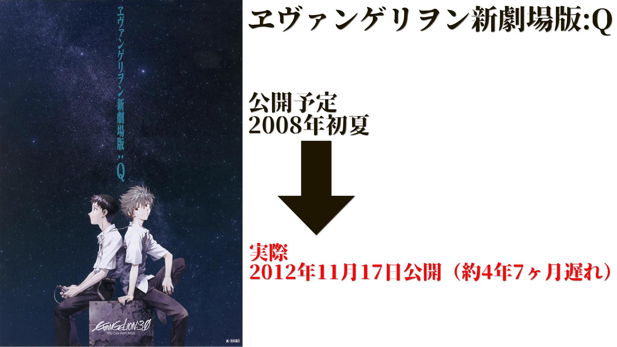 むしろ予定通り？劇場版エヴァは予定通りに公開されたことがないwww