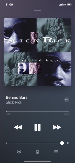 My favorite slick rick album is behind bars, for so many reasons.... happy bday 