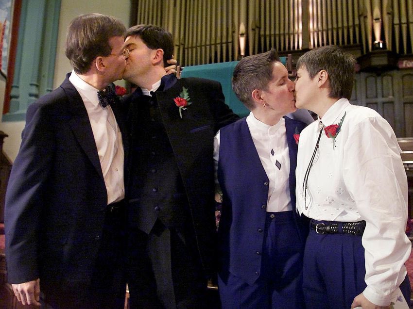 “We didn’t set out to be activists,” said Joe Varnell. “We wanted to get married and just go home. People should have the right to marry. Any loving relationship between two adults, they should have the right to be treated with equality and respect.”  https://www.thestar.com/news/gta/2021/01/14/from-the-archives-tears-kisses-and-a-standing-ovation-as-two-gay-couples-tie-the-knot-and-make-history.html
