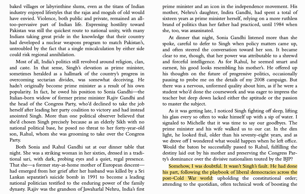 Obama says you can't expect democracy to accomplish too many good things in a large, multi-racial society. Best you can hope for is incremental improvements in GDP and the social safety net. "Our diversity means we must think small" is not an opinion I expected him to hold.